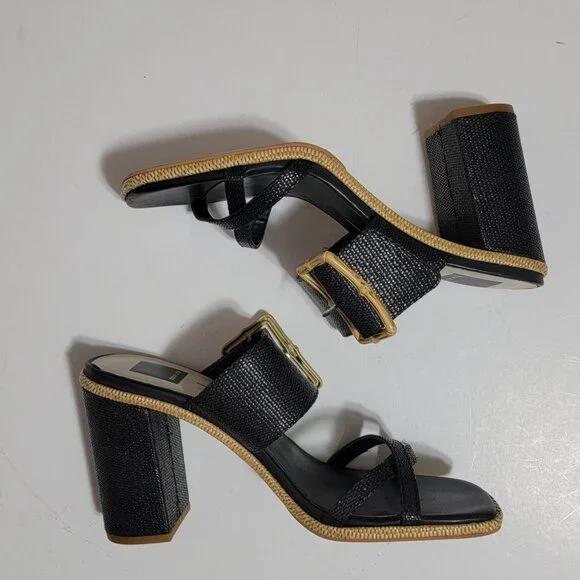 NEW Dolce Vita Onnie Sandals Womens 9 Chic Classy Retro Modern Slip On Square To - Picture 7 of 9